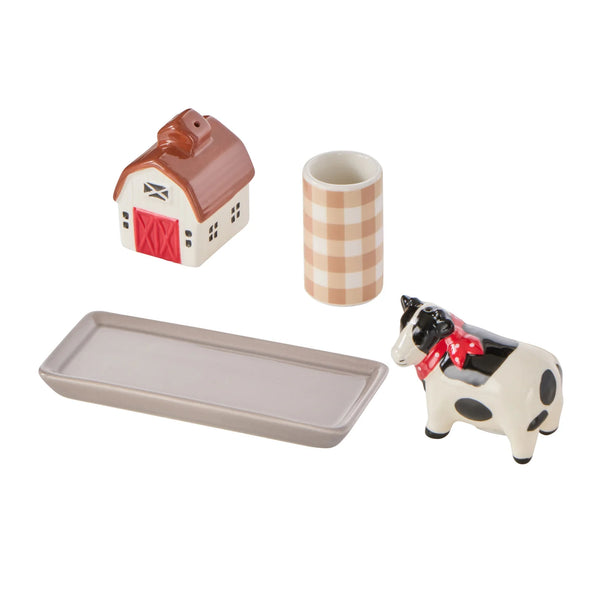Davis & Waddell / Homestead Salt & Pepper With Toothpick Holder