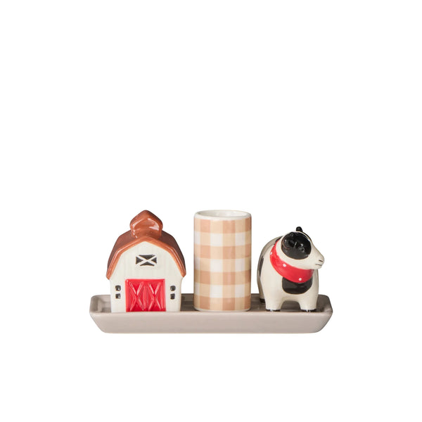 Davis & Waddell / Homestead Salt & Pepper With Toothpick Holder
