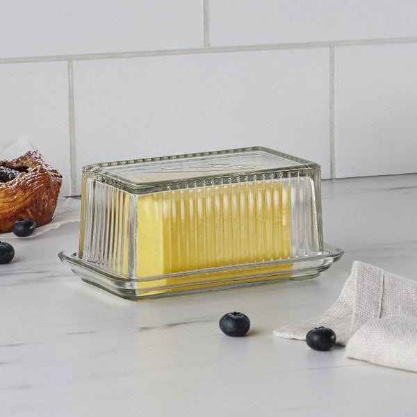 Davis & Waddell / Eltham Glass Butter Dish