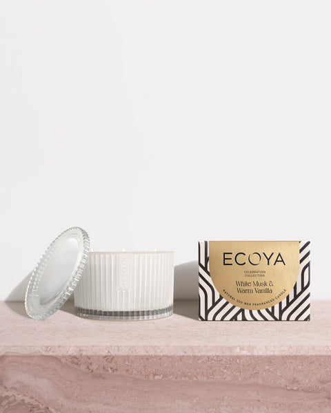 Ecoya / Celebration Candle (Large) - White Musk & Warm Vanilla
