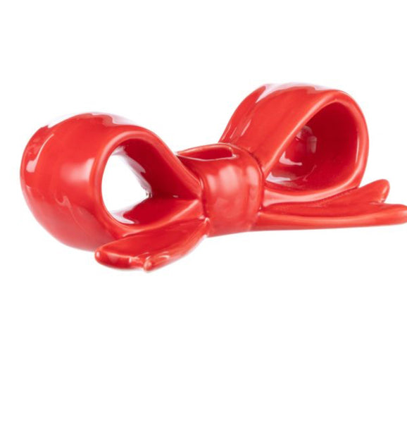 Emporium / Saylor Bow Candle Holder - Red