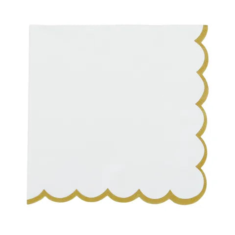 Coast To Coast / Napkins (20pk) - Halcyon White/Gold