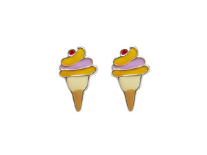 Goody Gumdrops / Sterling Silver Ice Cream Studs - Caramel/Lilac