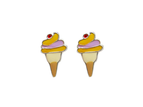 Goody Gumdrops / Sterling Silver Ice Cream Studs - Caramel/Lilac