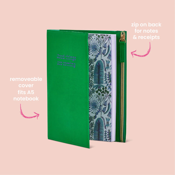Annabel Trends / Notes Journal with Zip - Green