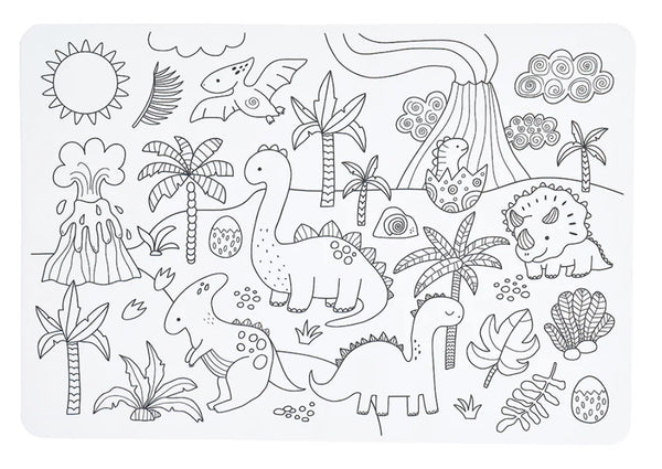 Annabel Trends / Silicone Colouring Mat - Dinosaurs