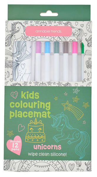Annabel Trends / Silicone Colouring Mat - Unicorns