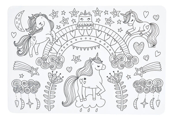 Annabel Trends / Silicone Colouring Mat - Unicorns