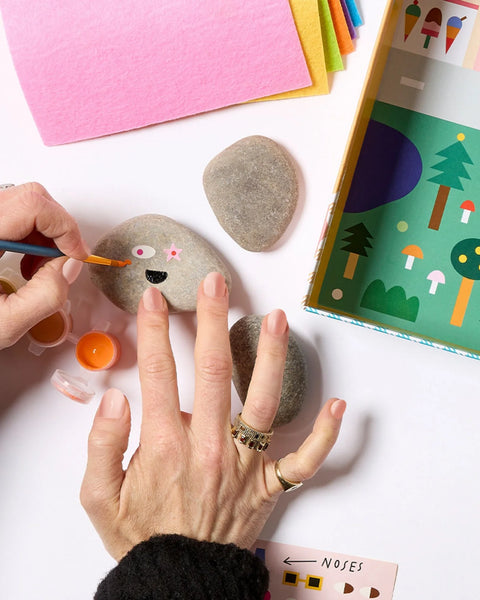 Journey Of Something / Rock Painting Kit - Cool Faces