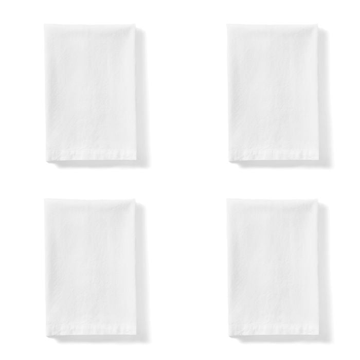 Amalfi / Sorrento Liveable Linen Napkins (Set 4) - White