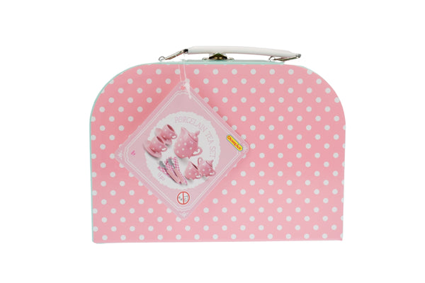 Kaper Kidz / Porcelain Tea Set (13pcs) - Pink Polka Dot