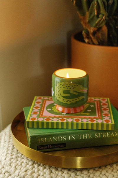 Paddywax / A Dopo 'Crocodile' Ceramic Candle (8oz) - Prickly Pear