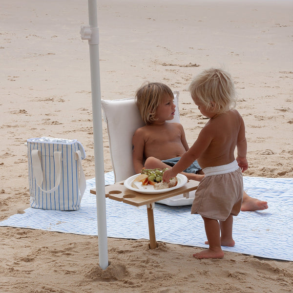 Sunnylife / Beach & Picnic Blanket - Le Weekend Mid Blue-Cream