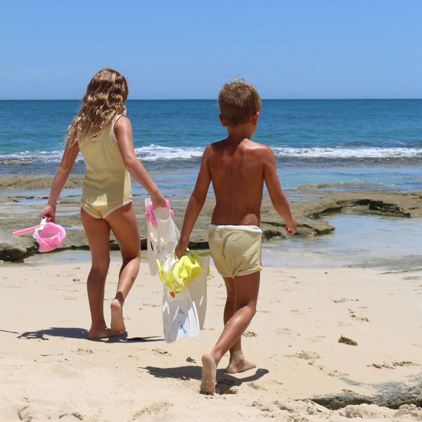 Sunnylife / Kids Snorkel Set (Medium) - The Sea Kids Yellow