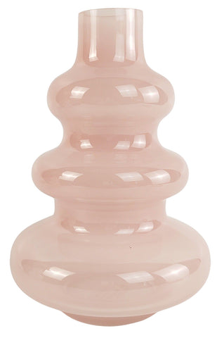 Urban Products / Jasyln Frosted Triple Ring Glass Vase - Pink