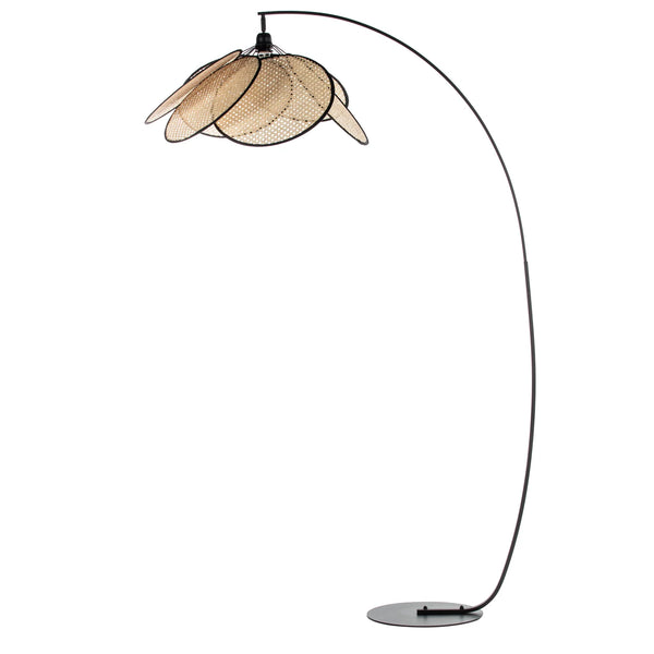 Amalfi / Fiore Floor Lamp - Black & Natural