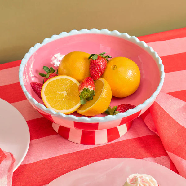 Annabel Trends / Ceramic Fruit Bowl - Stripe