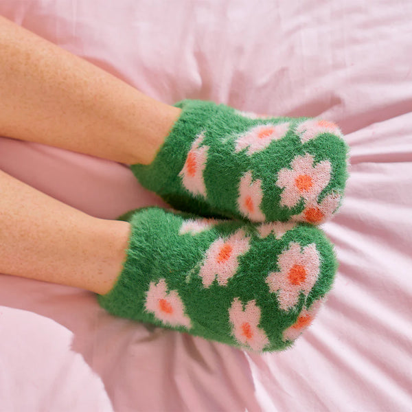 Annabel Trends / Fuzzy Booties - Meadow Blush Green