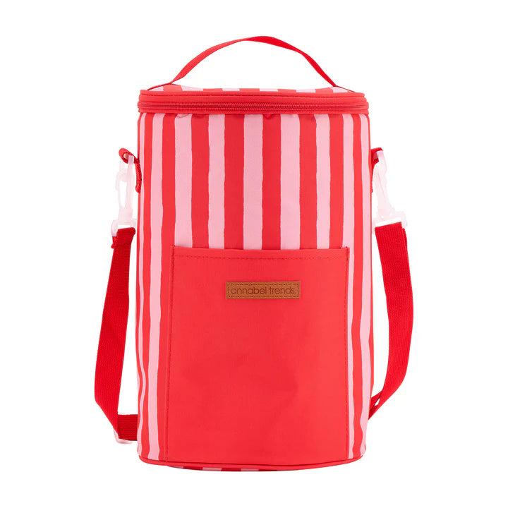 Annabel Trends / Picnic Barrel Cooler Bag (Tall) - Red Stripe