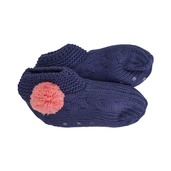Annabel Trends / Slouchy Slippers - Navy & Pink