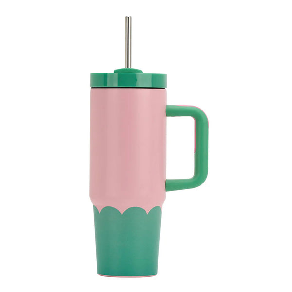 Annabel Trends / Stainless Steel Super Sip - Wave Musk Green