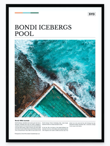 Australia Unseen / Editorial Poster - Bondi Icebergs Pool