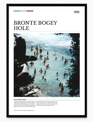 Australia Unseen / Editorial Poster - Bronte Bogey Hole
