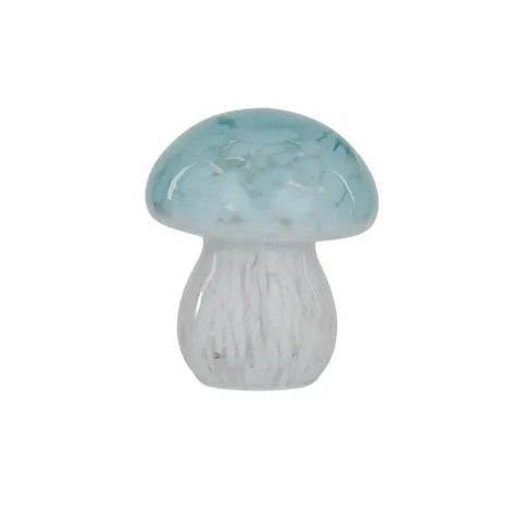 Coast To Coast / Mushroom Glass LED Lamp (Small) - Blue & White