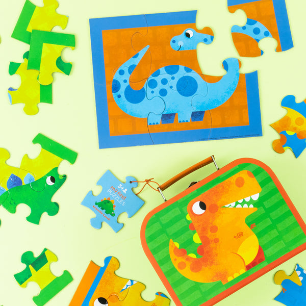 Crocodile Creek / My First 3-in-1 Puzzle Case - Dinosaur