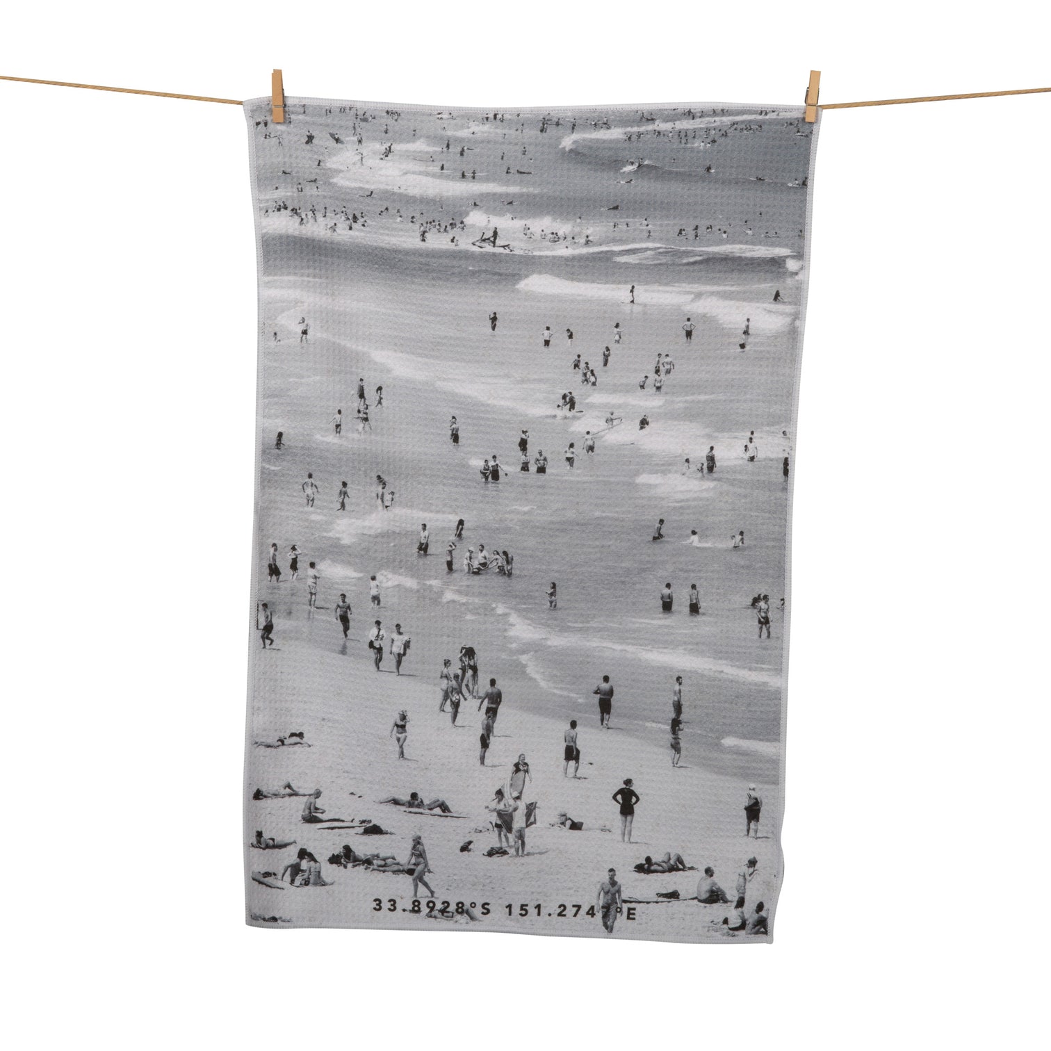 Destination Label / Tea Towel - Beach Scene