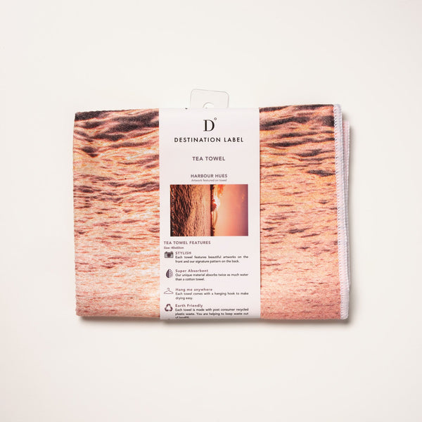 Destination Label / Tea Towel - Harbour Hues