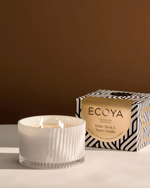 Ecoya / Celebration Candle (Large) - White Musk & Warm Vanilla