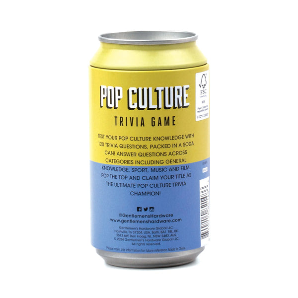 Gentleman’s Hardware / Pop Quiz In A Can