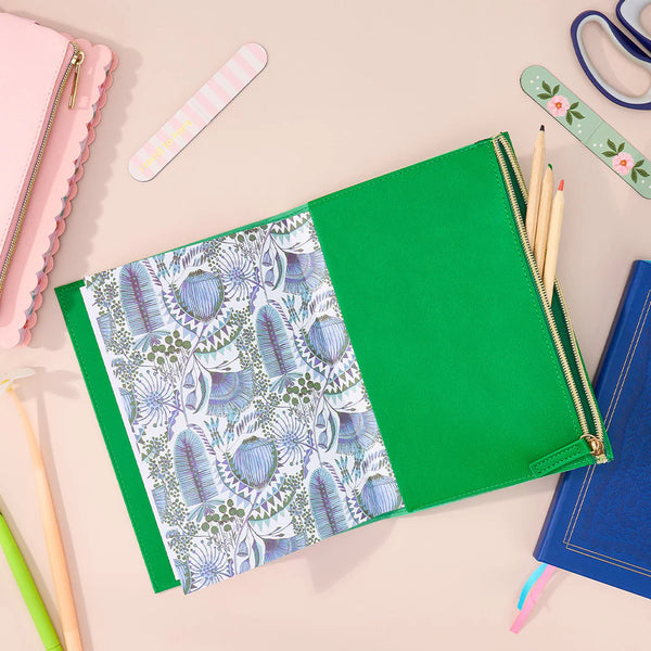 Annabel Trends / Notes Journal with Zip - Green