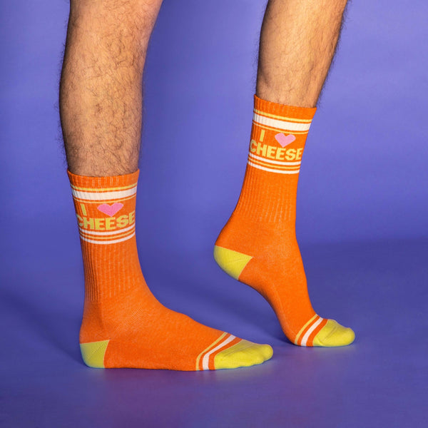 Gumball Poodle / Gym Crew Socks - I ❤️ Cheese