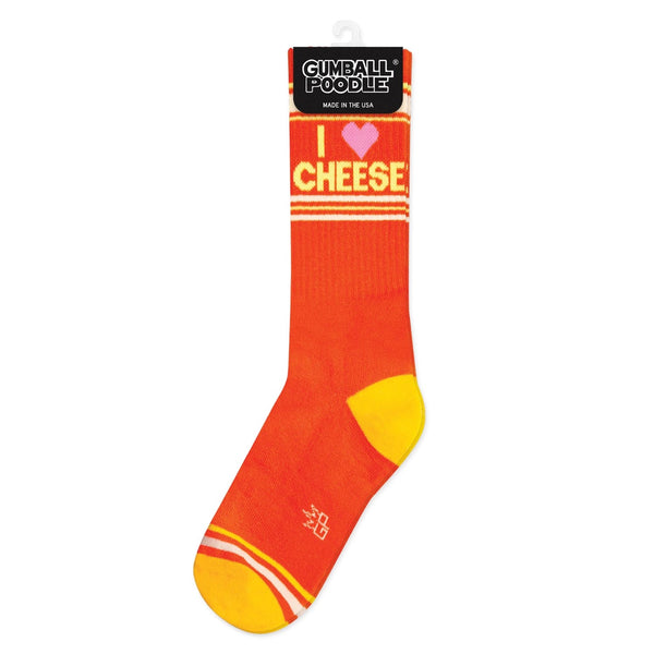 Gumball Poodle / Gym Crew Socks - I ❤️ Cheese