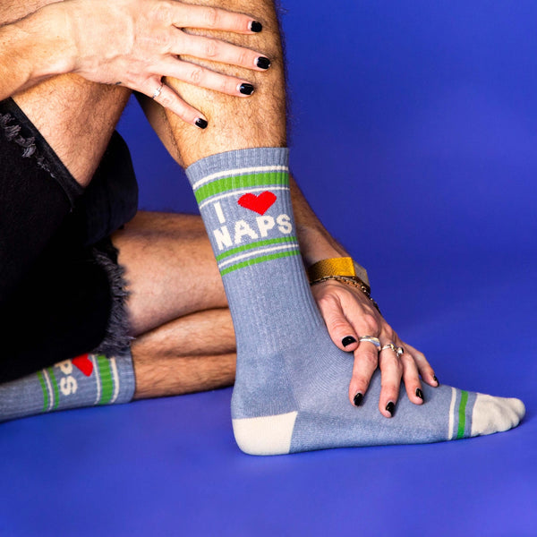Gumball Poodle / Gym Crew Socks - I ❤️ Naps