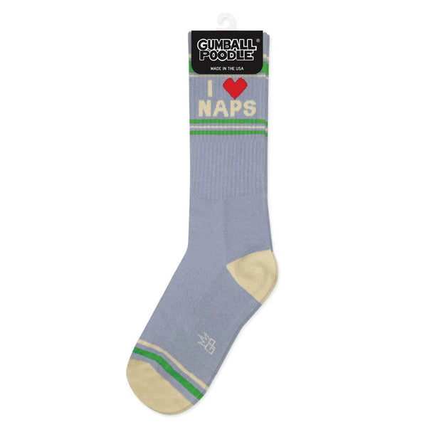 Gumball Poodle / Gym Crew Socks - I ❤️ Naps