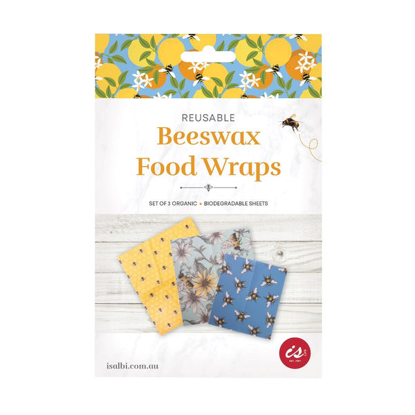 IS / Reusable Beeswax Food Wraps (Set/3) - Bees