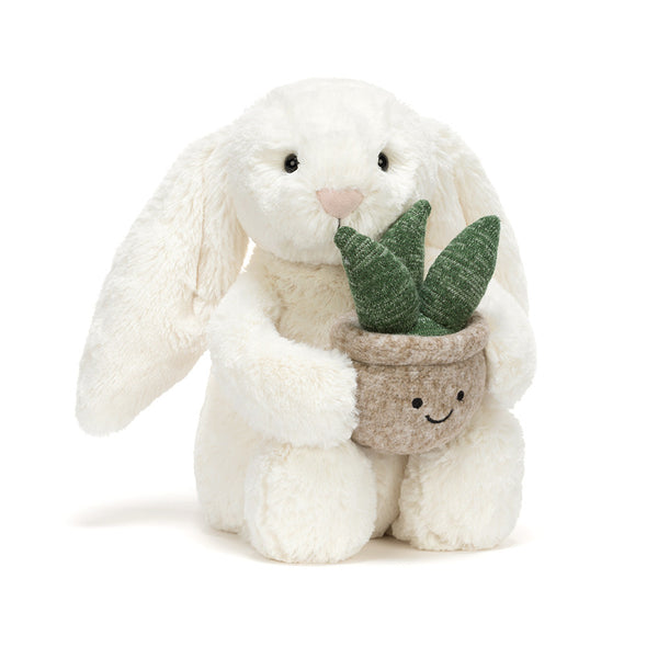 Jellycat / Cream Bunny With Plant