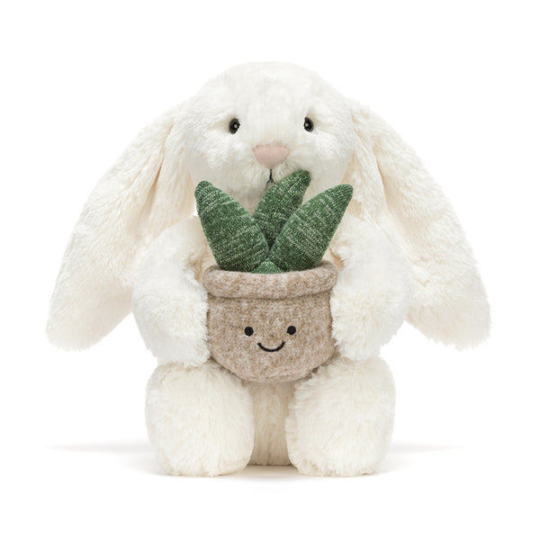 Jellycat / Cream Bunny With Plant