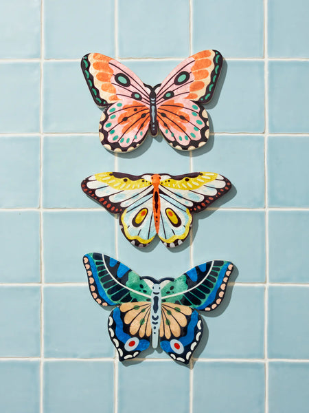 Jones & Co / Canopy Wall Art - Blue Green Butterfly
