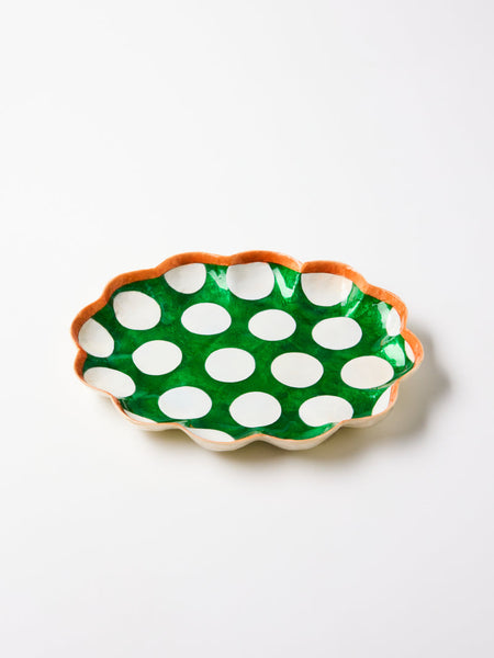 Jones & Co / Paradis Scallop Tray - Green