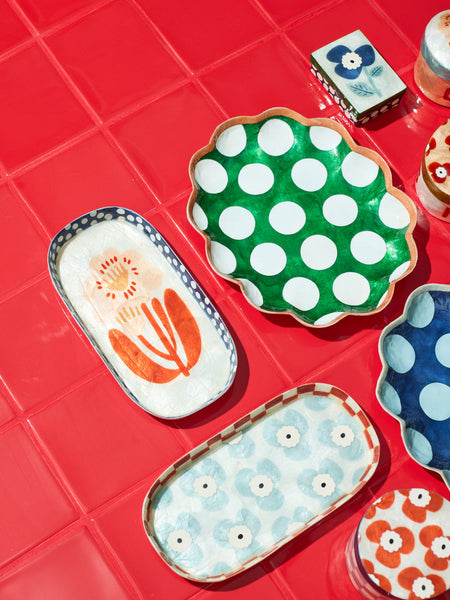 Jones & Co / Paradis Scallop Tray - Green