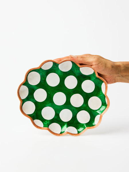 Jones & Co / Paradis Scallop Tray - Green