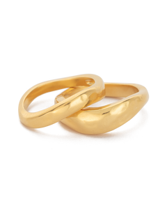 Kirstin Ash / Essence Stacking Ring Set - 18K Gold Plated