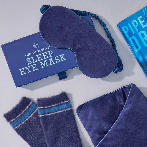 AT Mens / Luxe Velvet Sleep Mask - Navy