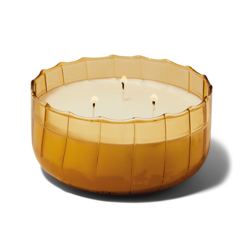 Paddywax / Ripple Glass Candle (Large) - Golden Ember