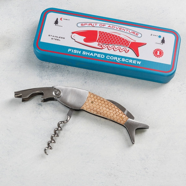 Rex London / Fish Corkscrew In A Tin