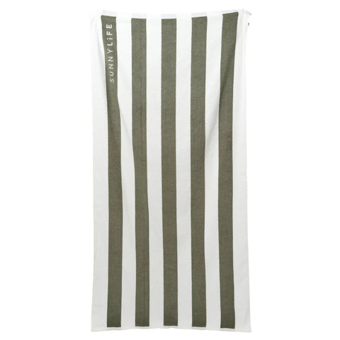 Sunnylife / Beach Towel - The Vacay (Olive Stripe)
